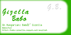 gizella babo business card